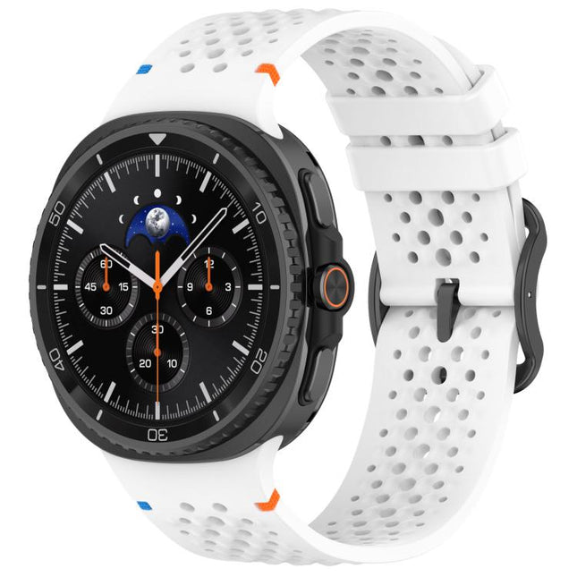 xDfind Ladder Black Buckle Honeycomb Breathable Silicone Watch Band, For Galaxy Watch9 / 8 / 8 Classic