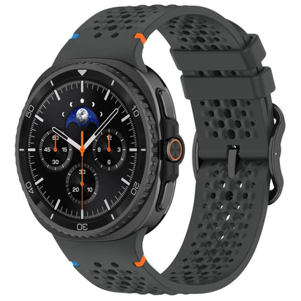 xDfind Ladder Black Buckle Honeycomb Breathable Silicone Watch Band, For Galaxy Watch9 / 8 / 8 Classic