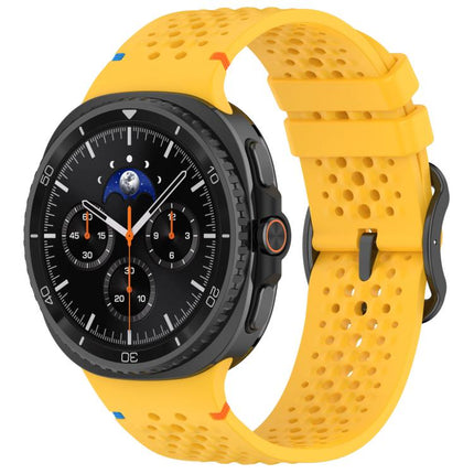 xDfind Ladder Black Buckle Honeycomb Breathable Silicone Watch Band, For Galaxy Watch9 / 8 / 8 Classic