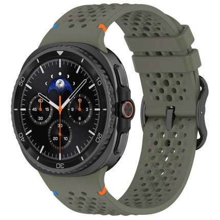 xDfind Ladder Black Buckle Honeycomb Breathable Silicone Watch Band, For Galaxy Watch9 / 8 / 8 Classic