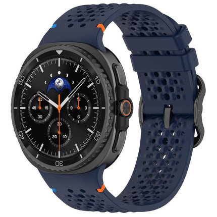 xDfind Ladder Black Buckle Honeycomb Breathable Silicone Watch Band, For Galaxy Watch9 / 8 / 8 Classic