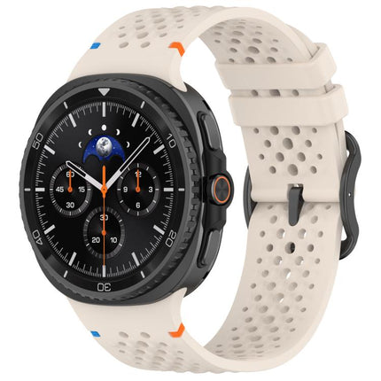 xDfind Ladder Black Buckle Honeycomb Breathable Silicone Watch Band, For Galaxy Watch9 / 8 / 8 Classic