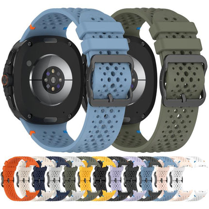 xDfind Ladder Black Buckle Honeycomb Breathable Silicone Watch Band, For Galaxy Watch9 / 8 / 8 Classic