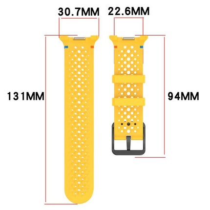 xDfind Ladder Black Buckle Honeycomb Breathable Silicone Watch Band, For Galaxy Watch9 / 8 / 8 Classic