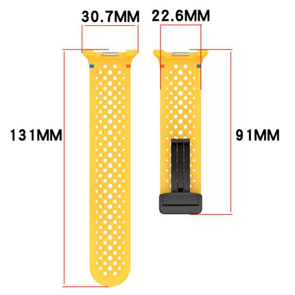 xDfind Magnetic Black Buckle Honeycomb Breathable Silicone Watch Band, For Galaxy Watch9 / 8 / 8 Classic