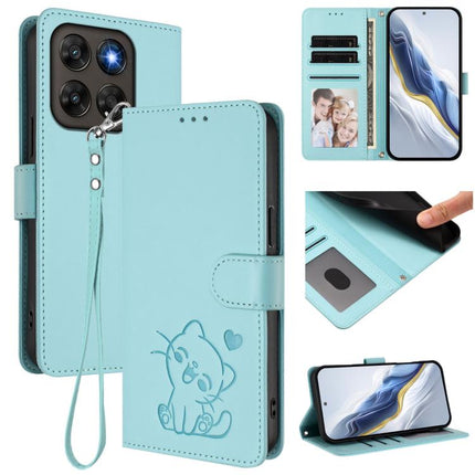 Embossed Heart Cat Leather Phone Case with Hand Strap, For Motorola Moto G Max / G87 / G77 / G67, For Motorola Moto G47 5G / G37 / G37 Power 5G