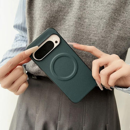 Magsafe Magnetic Plain Leather Phone Case, For Google Pixel 10 / 10 Pro
