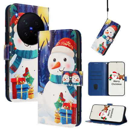 Christmas Series Buckle Leather Phone Case with Hand Strap, For vivo X300 Pro 5G, For vivo X300 5G, For vivo Y31 5G Global, For vivo V60 Lite 5G Global