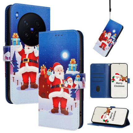 Christmas Series Buckle Leather Phone Case with Hand Strap, For vivo X300 Pro 5G, For vivo X300 5G, For vivo Y31 5G Global, For vivo V60 Lite 5G Global