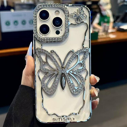 Hollow Butterfly Electroplating TPU Phone Case, For iPhone 15, For iPhone 14 Plus, For iPhone 14, For iPhone 14 Pro, For iPhone 14 Pro Max, For iPhone 13 Pro Max
