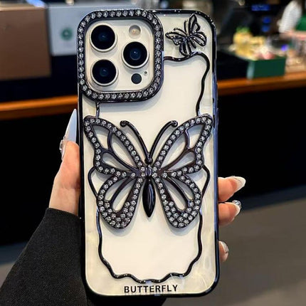Hollow Butterfly Electroplating TPU Phone Case, For iPhone 15, For iPhone 14 Plus, For iPhone 14, For iPhone 14 Pro, For iPhone 14 Pro Max, For iPhone 13 Pro Max