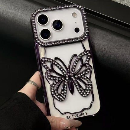 Hollow Butterfly Electroplating TPU Phone Case, For iPhone 18 Pro, For iPhone 18 Pro Max, For iPhone 17 Pro Max, For iPhone 17 Pro, For iPhone 17, For iPhone 16 Pro Max