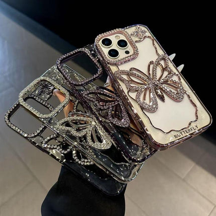 Hollow Butterfly Electroplating TPU Phone Case, For iPhone 18 Pro, For iPhone 18 Pro Max, For iPhone 17 Pro Max, For iPhone 17 Pro, For iPhone 17, For iPhone 16 Pro Max