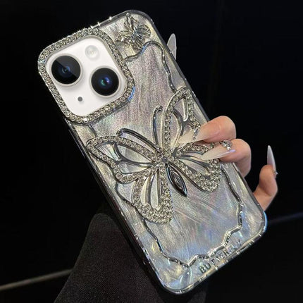 Butterfly Electroplating TPU Phone Case with Epoxy Cardboard, For iPhone 13 Pro Max, For iPhone 13 Pro, For iPhone 13