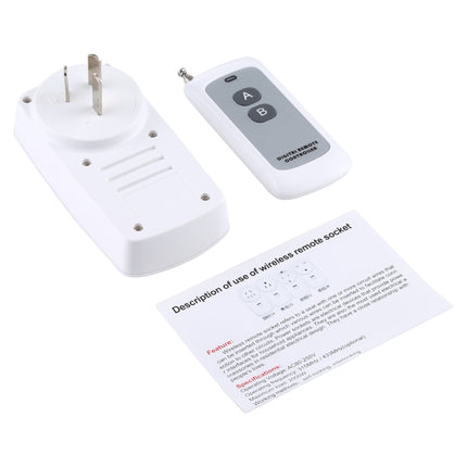 AK-DL220 220V Smart Wireless Remote Control Socket with Remote Control, AU Plug, UK Plug, US Plug