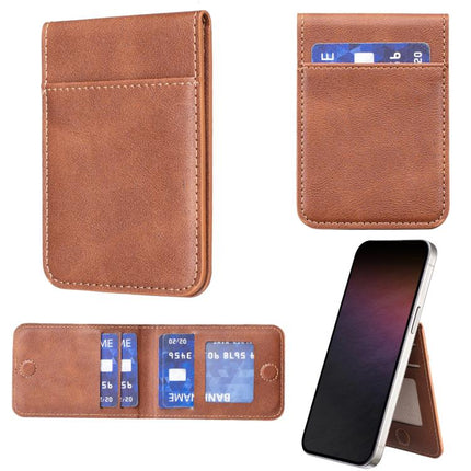 BFK26 Solid Color Magnetic Card Bag Mobile Phone Back Sticker