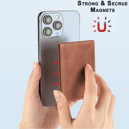 BFK26 Solid Color Magnetic Card Bag Mobile Phone Back Sticker