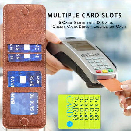 BFK26 Solid Color Magnetic Card Bag Mobile Phone Back Sticker