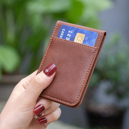 BFK26 Solid Color Magnetic Card Bag Mobile Phone Back Sticker