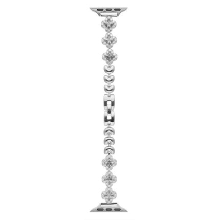 xDfind Four-leaf Clover Diamond Metal Watch Band, For Apple Watch 42 / 44 / 45 / 46 / 49mm, For Apple Watch 38 / 40 / 41 / S10 42mm