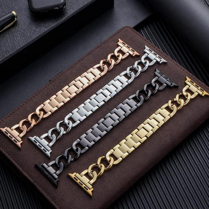 xDfind Double Circle Metal Watch Band, For Apple Watch 42 / 44 / 45 / 46 / 49mm, For Apple Watch 38 / 40 / 41 / S10 42mm