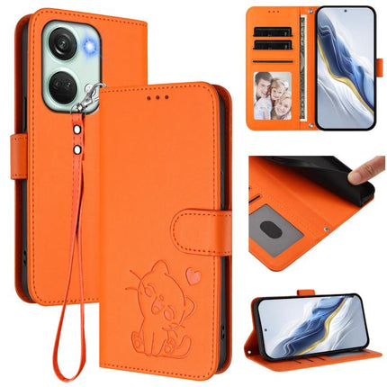 Embossed Heart Cat Leather Phone Case with Hand Strap, For OnePlus Nord CE3 Lite 5G / N30, For OnePlus Nord 3 / Ace 2V