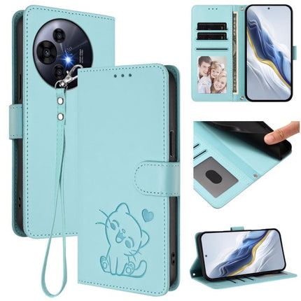 Embossed Heart Cat Leather Phone Case with Hand Strap, For TCL 50 LE 5G T510SPP / K23 / K24, For TCL 50 Pro NxtPaper / 50 NxtPaper 5G