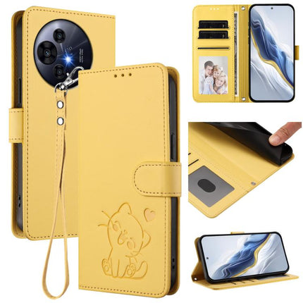 Embossed Heart Cat Leather Phone Case with Hand Strap, For TCL 50 LE 5G T510SPP / K23 / K24, For TCL 50 Pro NxtPaper / 50 NxtPaper 5G