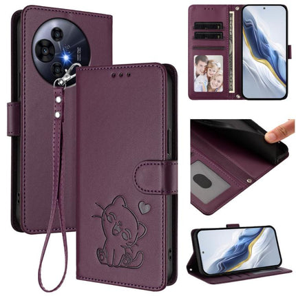 Embossed Heart Cat Leather Phone Case with Hand Strap, For TCL 50 LE 5G T510SPP / K23 / K24, For TCL 50 Pro NxtPaper / 50 NxtPaper 5G