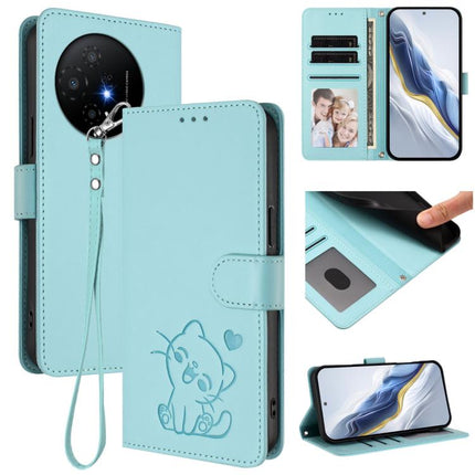 Embossed Heart Cat Leather Phone Case with Hand Strap, For TCL 50 5G / 50 XE NxtPaper 5G, For TCL 50 XL 5G / 50 XL Nxtpaper 5G