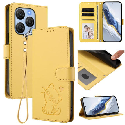 Embossed Heart Cat Leather Phone Case with Hand Strap, For Blackview Shark 9 5G, For Blackview Oscal Modern 8 / Color 8