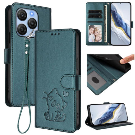 Embossed Heart Cat Leather Phone Case with Hand Strap, For Blackview Shark 9 5G, For Blackview Oscal Modern 8 / Color 8