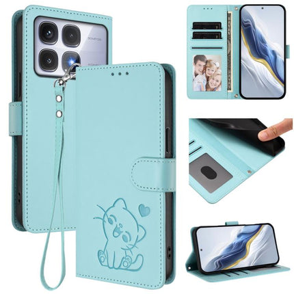 Embossed Heart Cat Leather Phone Case with Hand Strap, For Redmi K70 Ultra 5G, For Redmi A3 4G / A3x / Xiaomi Poco C61