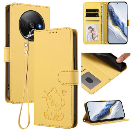 Embossed Heart Cat Leather Phone Case with Hand Strap, For Redmi K70 Ultra 5G, For Redmi A3 4G / A3x / Xiaomi Poco C61