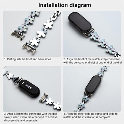 xDfind Sun Petal Metal Watch Band, For Xiaomi Band 10 Pro / 9 Pro / 8 Pro, For Redmi Watch 6 / 5 / 4, For Xiaomi Smart Band 10 / 9 / 8
