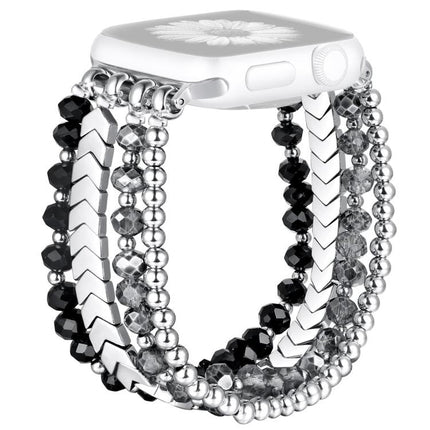 xDfind Arrow Crystal Beaded Metal Watch Band, For Apple Watch 42 / 44 / 45 / 46 / 49mm, For Apple Watch 38 / 40 / 41 / S10 42mm