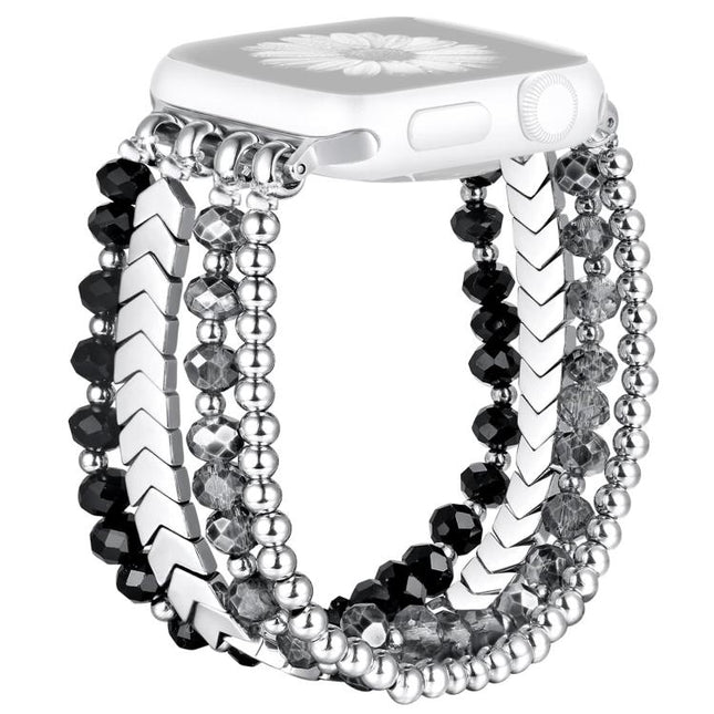 xDfind Arrow Crystal Beaded Metal Watch Band, For Apple Watch 42 / 44 / 45 / 46 / 49mm, For Apple Watch 38 / 40 / 41 / S10 42mm