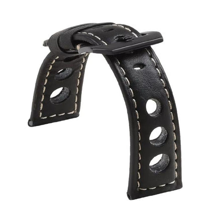 xDfind Three-hole Breathable Genuine Leather Watch Band, 20mm, 22mm, 24mm