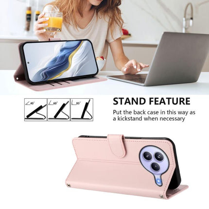 Embossed Heart Cat Leather Phone Case with Hand Strap, For Xiaomi Civi 5 Pro 5G, For Xiaomi 15S Pro 5G