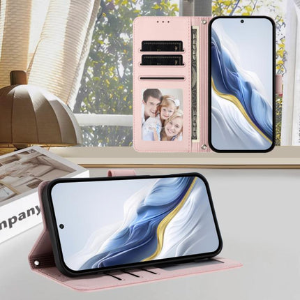 Embossed Heart Cat Leather Phone Case with Hand Strap, For Xiaomi Poco X6 Pro 5G / Redmi K70E 5G, For Xiaomi 14 Ultra 5G