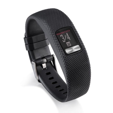 For Garmin Vivofit 4 xDfind Silver Buckle Silicone Sport Watch Band, S, L