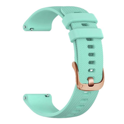 For Garmin Vivoactive 5 / Venu / Forerunner 165 xDfind Rose Gold Buckle Silicone Sport Watch Band, 18mm, 20mm