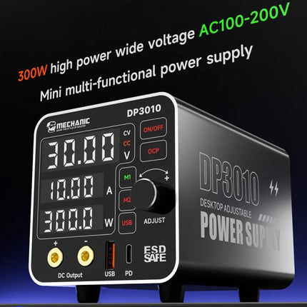Mechanic DP3010 30V / 10A High Power Wide Voltage Mini Multi-functional Power Supply, EU Plug, US Plug