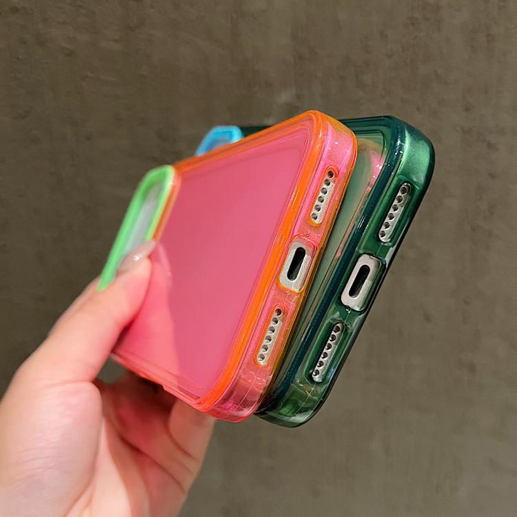 Color Contrast Lens Frame Transparent TPU Phone Case