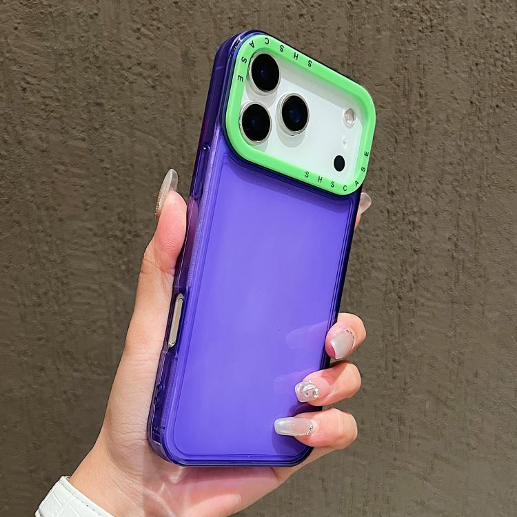 Color Contrast Lens Frame Transparent TPU Phone Case