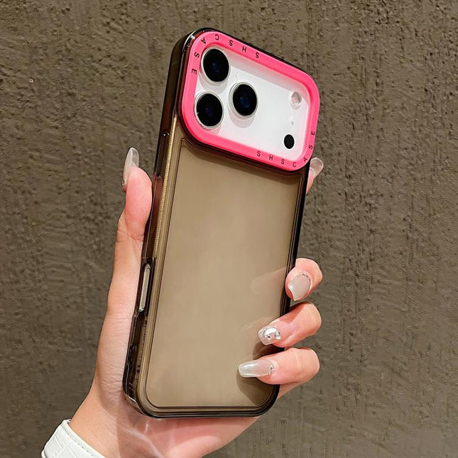 Color Contrast Lens Frame Transparent TPU Phone Case, For iPhone 17 Pro Max, For iPhone 17 Pro