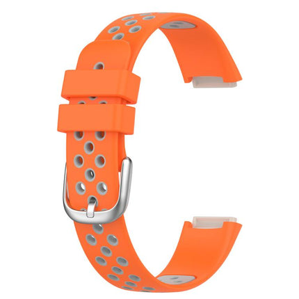 xDfind Breathable Holes Two-color Silicone Watch Band, For Fitbit Luxe