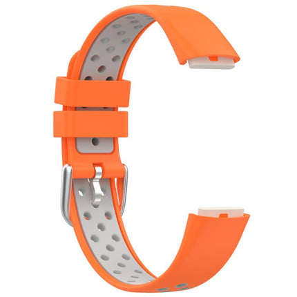 xDfind Breathable Holes Two-color Silicone Watch Band, For Fitbit Luxe