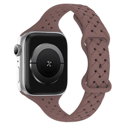 xDfind Butterfly Buckle Braid Silicone Watch Band, For Apple Watch 42 / 44 / 45 / 46 / 49mm, For Apple Watch 38 / 40 / 41 / S10 42mm