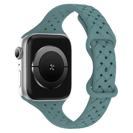 xDfind Butterfly Buckle Braid Silicone Watch Band, For Apple Watch 42 / 44 / 45 / 46 / 49mm, For Apple Watch 38 / 40 / 41 / S10 42mm